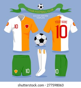Soccer uniform template for your football club, illustration design.