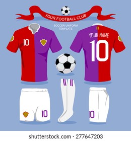 Soccer uniform template for your football club, illustration design.