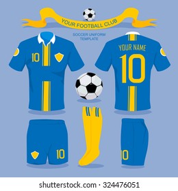 Soccer uniform template for your football club, illustration design.