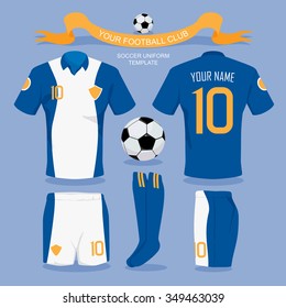 Soccer uniform template for your football club, illustration design.