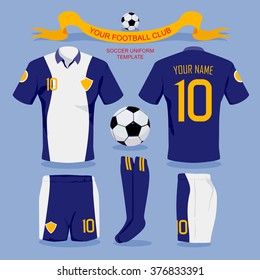 Soccer uniform template for your football club, illustration design.
