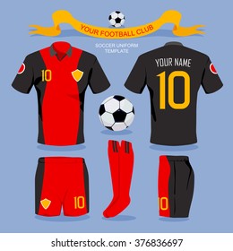 Soccer uniform template for your football club, illustration design.