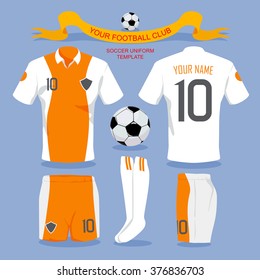 Soccer Uniform Template For Your Football Club, Illustration Design.