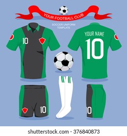 Soccer uniform template for your football club, illustration design.