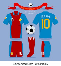 Soccer uniform template for your football club, illustration design.