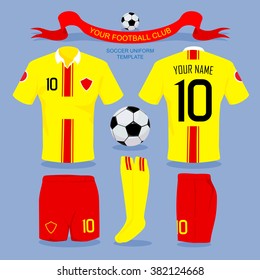 Soccer uniform template for your football club, illustration design.