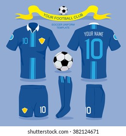 Soccer uniform template for your football club, illustration design.