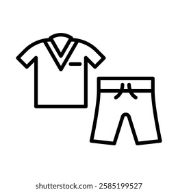 Soccer Uniform Vector Line Icon Design