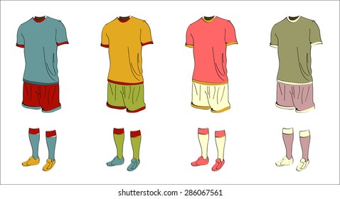 Soccer uniforms. Vector