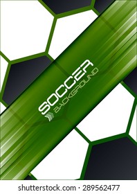 Soccer vector background, diagonal lines and place for your content/design for your soccer poster or tournament
