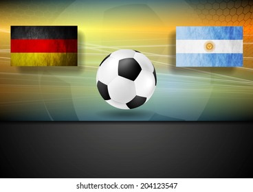 Soccer vector background. Germany and Argentina football design