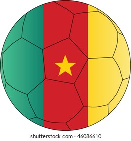  Soccer vector ball Cameroon