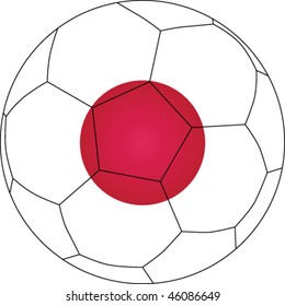  Soccer vector ball Japan
