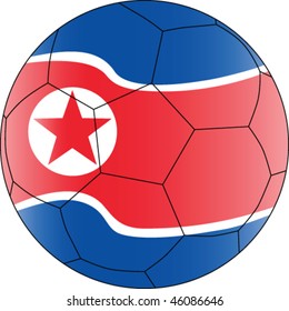  Soccer vector ball Korean Democratic People's Republic  (KDPR)