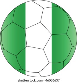 Soccer vector ball Nigeria