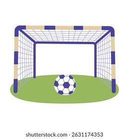 Ilustración de dibujos animados de Vector de fútbol sobre el fondo blanco.