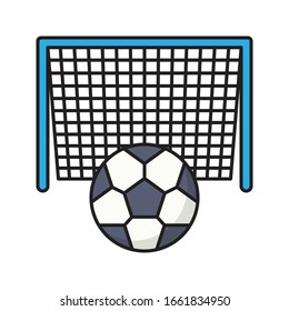 soccer vector flat color icon 