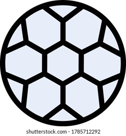 soccer vector flat color icon 