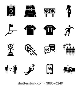 Soccer vector icon set 