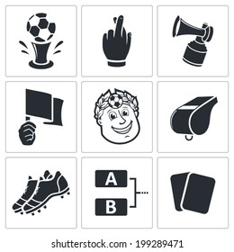 Soccer vector Icons set