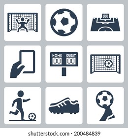 Soccer vector icons set