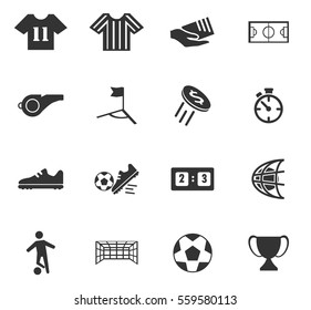 soccer vector icons for user interface design