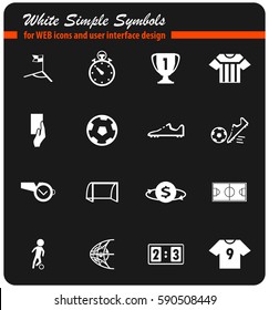 soccer vector icons for user interface design