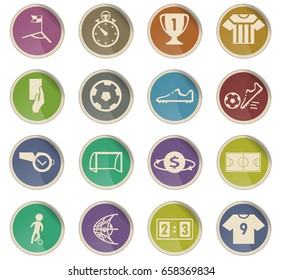 soccer vector icons for user interface design