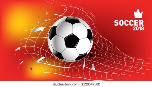 Soccer Vector illustration. Background and template of football game banner and poster.
