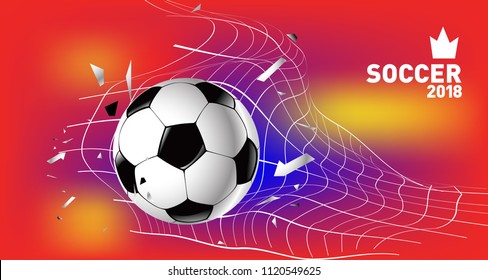 Soccer Vector illustration. Background and template of football game banner and poster.
