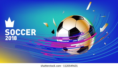 Soccer Vector illustration. Background and template of football game banner and poster.
