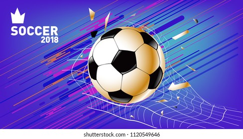 Soccer Vector illustration. Background and template of football game banner and poster.

