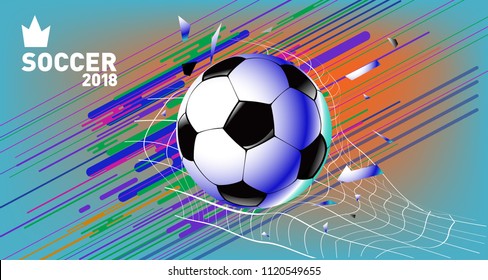 Soccer Vector illustration. Background and template of football game banner and poster.
