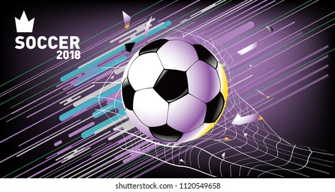 Soccer Vector illustration. Background and template of football game banner and poster.
