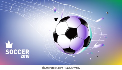 Soccer Vector illustration. Background and template of football game banner and poster.
