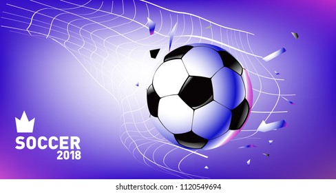 Soccer Vector illustration. Background and template of football game banner and poster.
