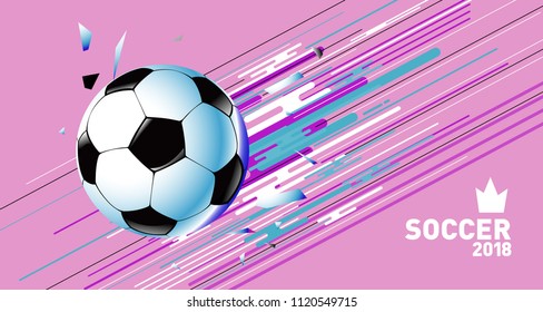 Soccer Vector illustration. Background and template of football game banner and poster.
