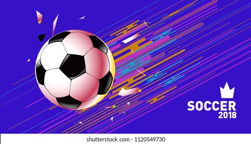 Soccer Vector illustration. Background and template of football game banner and poster.
