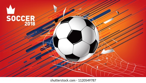 Soccer Vector illustration. Background and template of football game banner and poster.
