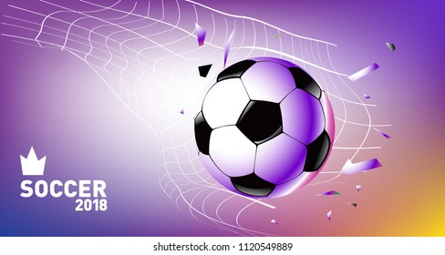 Soccer Vector illustration. Background and template of football game banner and poster.
