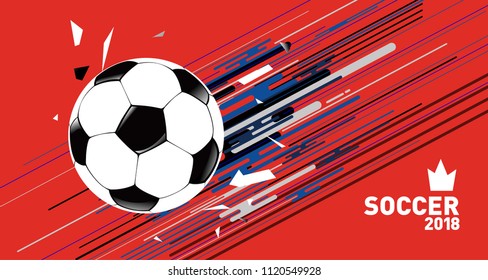 Soccer Vector illustration. Background and template of football game banner and poster.
