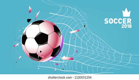 Soccer Vector illustration. Background and template of football game banner and poster.
