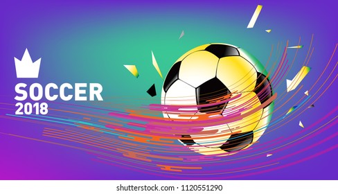 Soccer Vector illustration. Background and template of football game banner and poster.
