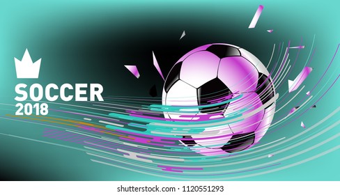 Soccer Vector illustration. Background and template of football game banner and poster.
