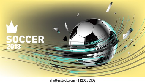 Soccer Vector illustration. Background and template of football game banner and poster.
