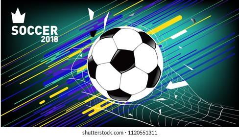 Soccer Vector illustration. Background and template of football game banner and poster.
