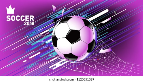 Soccer Vector illustration. Background and template of football game banner and poster.
