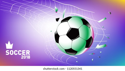 Soccer Vector illustration. Background and template of football game banner and poster.

