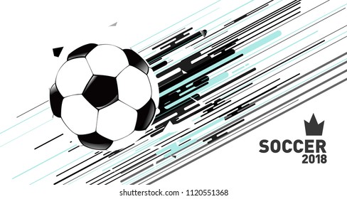 Soccer Vector illustration. Background and template of football game banner and poster.
