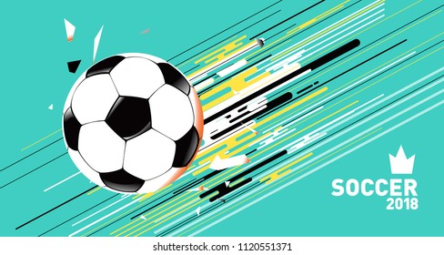 Soccer Vector illustration. Background and template of football game banner and poster.
